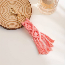 Load image into Gallery viewer, Handmade Macrame Keychain/Bag Tassel
