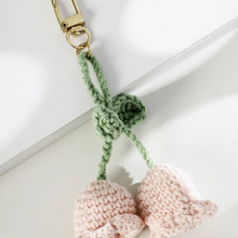 Load image into Gallery viewer, Handmade Crochet Tulip Keychain/Bag Tassel
