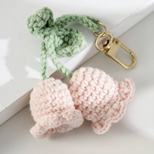 Load image into Gallery viewer, Handmade Crochet Tulip Keychain/Bag Tassel
