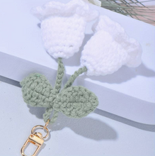 Load image into Gallery viewer, Handmade Crochet Tulip Keychain/Bag Tassel
