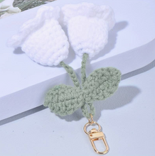 Load image into Gallery viewer, Handmade Crochet Tulip Keychain/Bag Tassel
