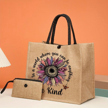 Load image into Gallery viewer, Canvas Tote Bag with Bonus Purse - Be Kind
