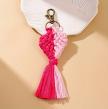 Load image into Gallery viewer, Handmade Macrame Keychain/Bag Tassel
