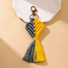 Load image into Gallery viewer, Handmade Macrame Keychain/Bag Tassel
