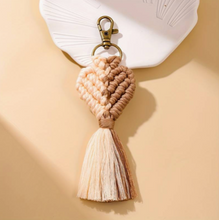 Load image into Gallery viewer, Handmade Macrame Keychain/Bag Tassel
