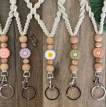 Load image into Gallery viewer, Macrame Teacher/Cruise Lanyard - Daisy
