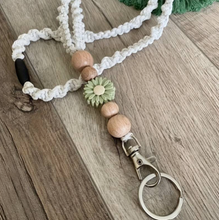 Load image into Gallery viewer, Macrame Teacher/Cruise Lanyard - Daisy
