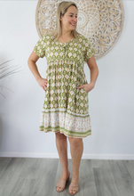 Load image into Gallery viewer, Kiki Baby Doll Dress Scallops Print
