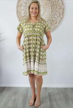 Load image into Gallery viewer, Kiki Baby Doll Dress Scallops Print
