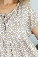Load image into Gallery viewer, Kiki Baby Doll Dress Links Print
