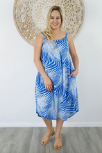 Load image into Gallery viewer, Mid Length Bondi Dress Trippy Print
