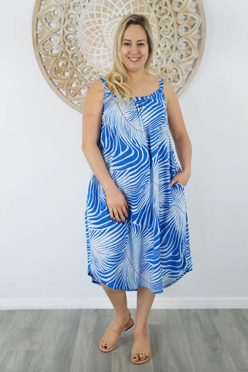 Mid Length Bondi Dress Trippy Print