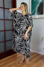 Load image into Gallery viewer, Long Kaftan Dress Vines Print
