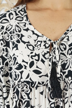 Load image into Gallery viewer, Avocado Dress Contour Flower Print
