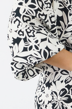 Load image into Gallery viewer, Avocado Dress Contour Flower Print
