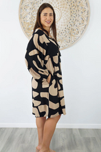 Load image into Gallery viewer, Avocado Dress Abstract Geo Print
