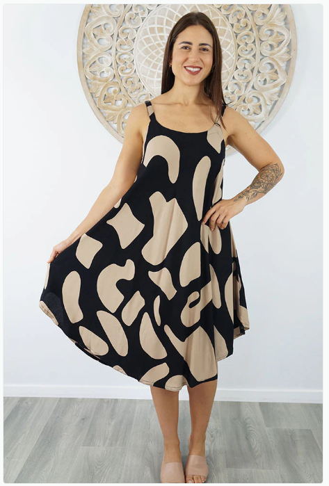 Mid Length Montego Dress Abstract Geo Print