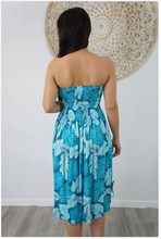 Load image into Gallery viewer, Short Smock Dress Leaves Print
