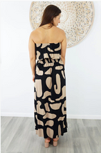 Load image into Gallery viewer, Long Tube Dress Abstract Geo Print
