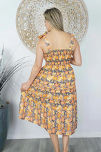 Load image into Gallery viewer, 3/4 Tie Up Smock Dress Jepara Print
