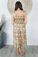 Load image into Gallery viewer, 3/4 Tie Up Smock Dress Jepara Print
