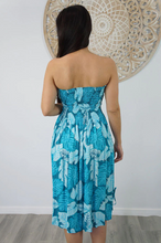 Load image into Gallery viewer, Short Smock Dress Leaves Print
