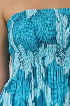 Load image into Gallery viewer, Short Smock Dress Leaves Print
