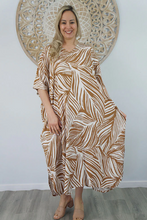 Load image into Gallery viewer, Long Kaftan Dress Honiara Print
