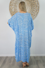 Load image into Gallery viewer, Long Kaftan Dress Half Moon Print
