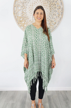 Load image into Gallery viewer, Short Cover Up Fan Print
