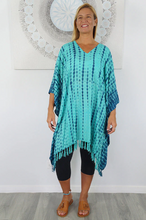 Load image into Gallery viewer, Short Cover Up Crackle Tie Dye Print
