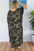 Load image into Gallery viewer, Long Kaftan Dress Betelnut Print
