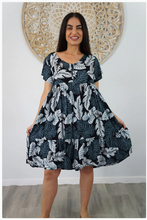 Load image into Gallery viewer, Kiki Baby Doll Dress Leaves Print
