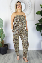Load image into Gallery viewer, Long Jumpsuit Baby Cheetah Print
