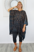 Load image into Gallery viewer, Short Cover Up Crackle Tie Dye Print
