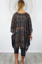 Load image into Gallery viewer, Short Cover Up Crackle Tie Dye Print
