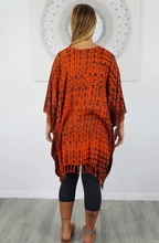 Load image into Gallery viewer, Short Cover Up Crackle Tie Dye Print
