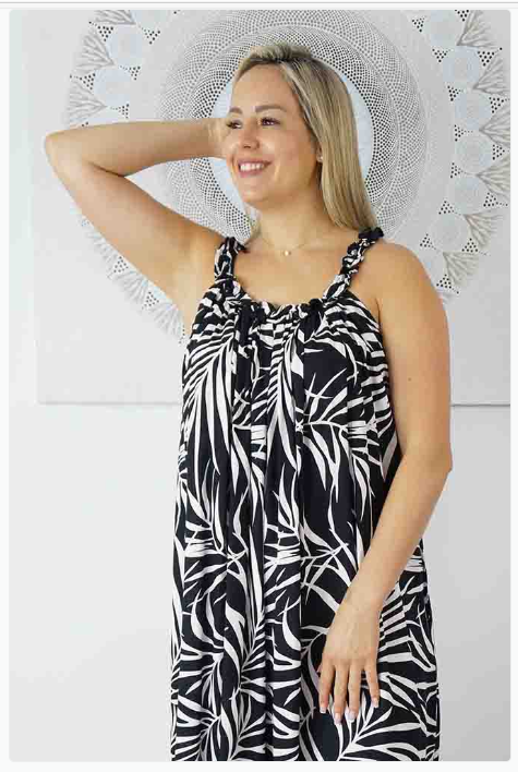 Short Magnum Dress Vines Print