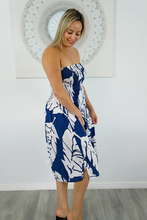 Load image into Gallery viewer, Short Smock Dress Palm Trinity Print
