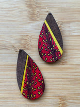 Load image into Gallery viewer, Handcrafted African Colourful Wooden Drop Earrings
