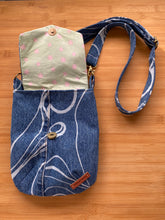 Load image into Gallery viewer, Hand Made Recycled Denim Crossbody Bag
