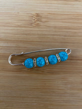 Load image into Gallery viewer, Semi Precious Stone Safety Pins Set Sweater Shawl Clip
