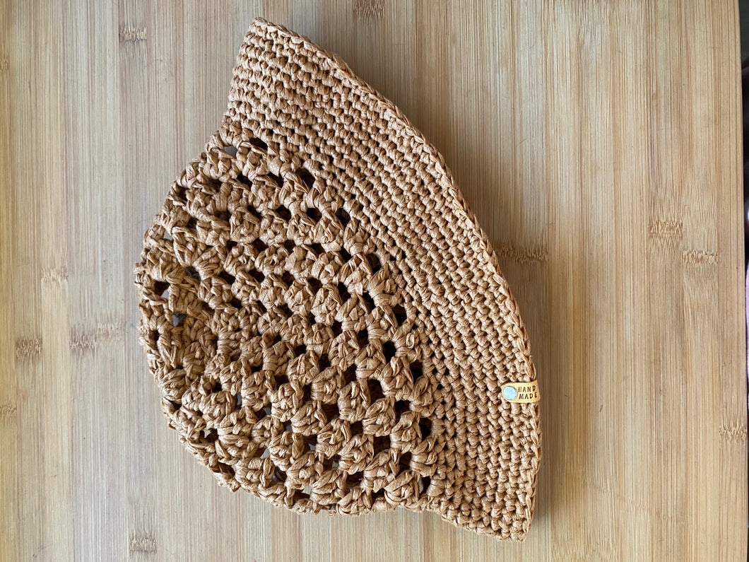 Handmade Crochet Raffia Bucket Hat