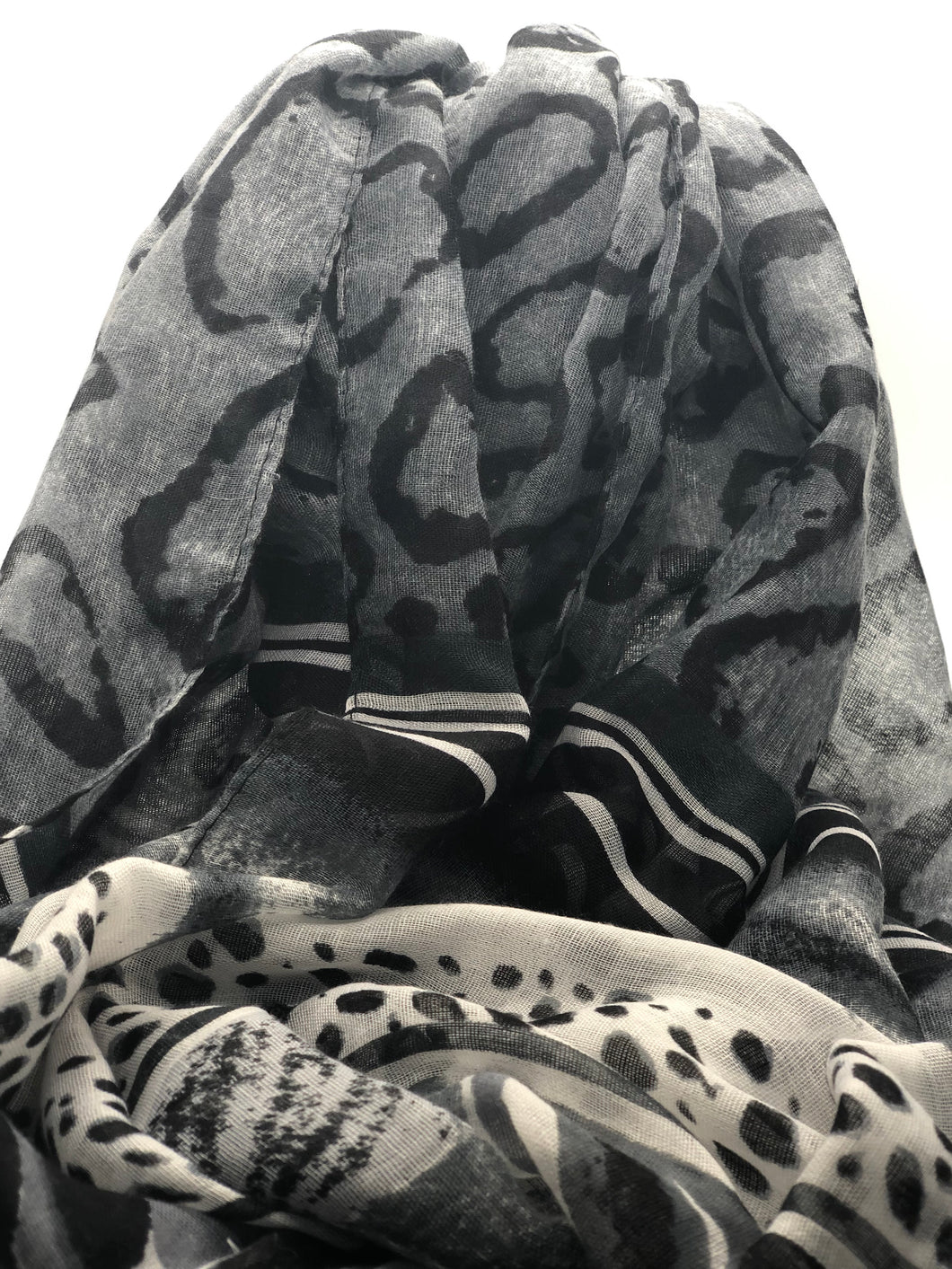 Large Cotton Feel Scarf Animal Print