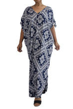 Load image into Gallery viewer, Cold Shoulder Mykonos Dress Crossover Print
