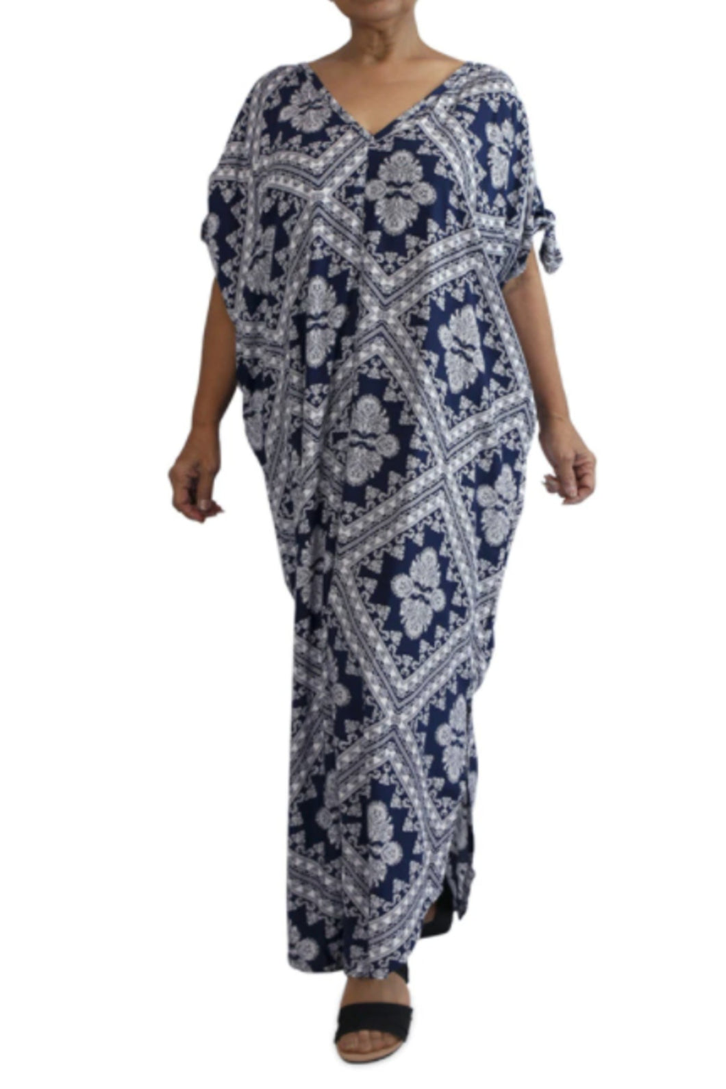 Cold Shoulder Mykonos Dress Crossover Print