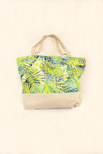 Load image into Gallery viewer, Extra Large Canvas Tote Bag - Palm Leaves
