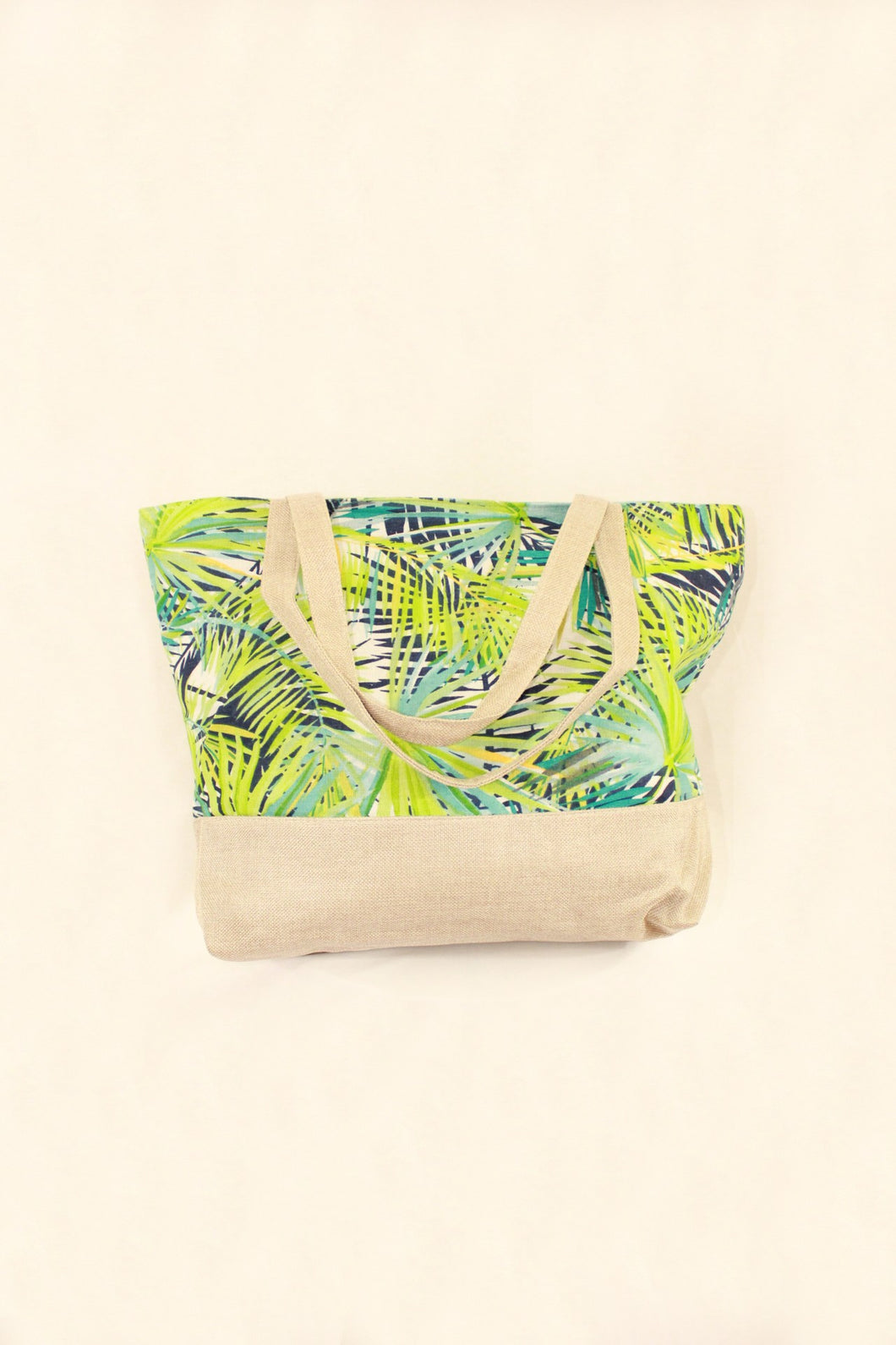 Extra Large Canvas Tote Bag - Palm Leaves