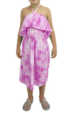 Load image into Gallery viewer, Girls Leo Dress Clouds Print
