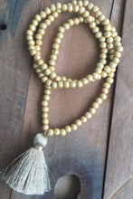 Load image into Gallery viewer, Handmade Wooden Bead Long Tassel Necklace
